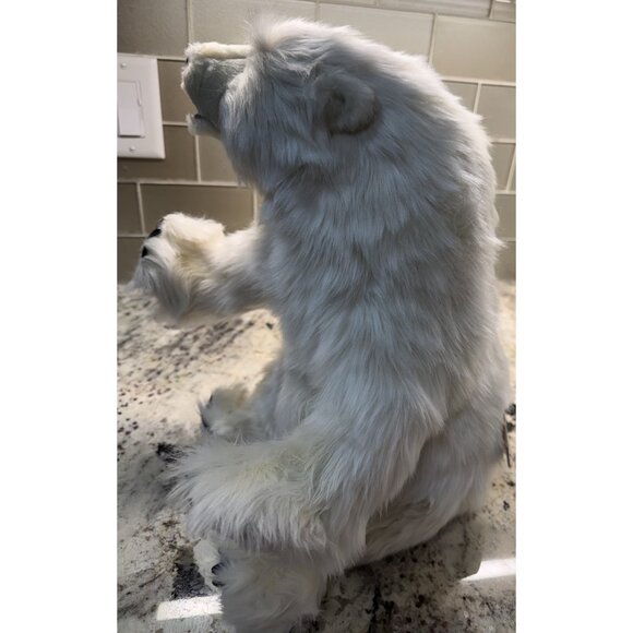 VTG Hansa  Realistic Standing  Sitting Polar Bear Stuffed Animal Rare HTF Nos - Picture 4 of 16